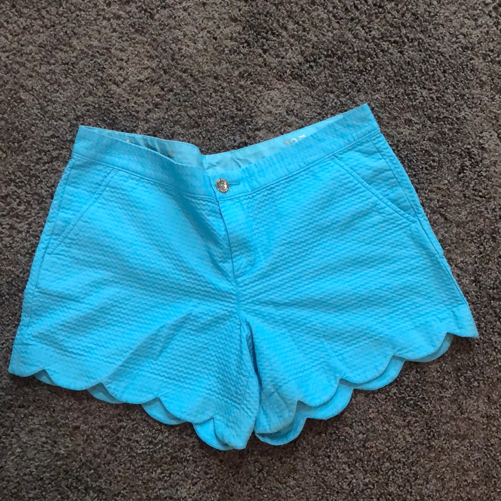 Lilly Pulitzer teal buttercup shorts